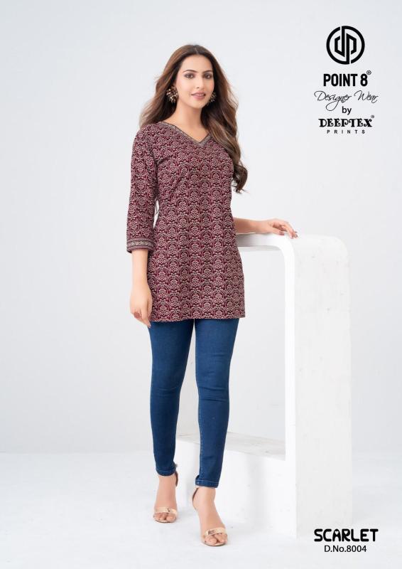 Deeptex scarlet vol-8 wholesale kurti with coat